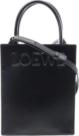 Loewe Pre-owned Standard A5 Tote Bag Leather 2way Handbag - Dames - Vintage Shopper - Zwart - ONE Size - Leer - Vintage