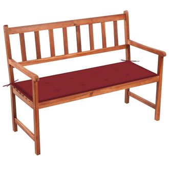 vidaXL Banco De Jard&iacute;n Con Coj&iacute;n Madera Maciza De Acacia 120 Cm Vidaxl