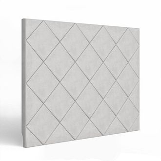 Colch&oacute;n Morfeo Cabecero gris con l&iacute;neas elegantes - cama 90 cm - 100x125 cm