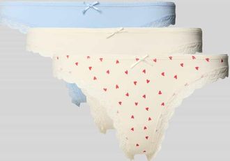 Jake*s Casual String mit Spitzenbesatz in Offwhite, Gr&ouml;&szlig;e XL
