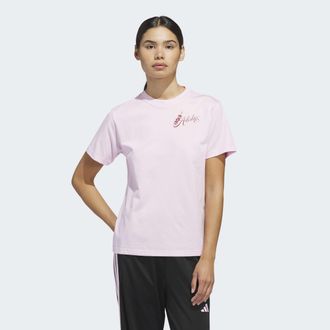 adidas T-Shirt ADIDAS SPORTSWEAR MIND BODY & SPIRIT(S) GRAPHIC, Damen, Gr. XXL, clear pink, Obermaterial: 100% Baumwolle, Rundhals, Shirts T-Shirt