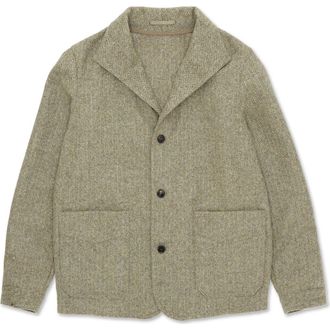 Fortela Scotland Herringbone Wool Jacket in Green at Nordstrom, Size 48 Eu