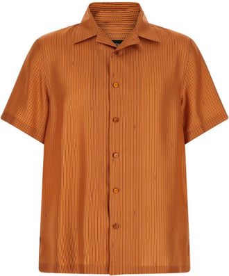 Fendi Orange Comfort Stripes Shirt