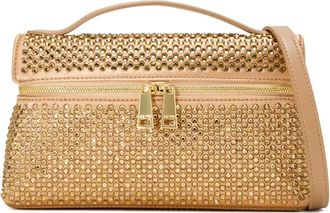 JW PEI Borsa tote Thea con cristalli e manico - Oro