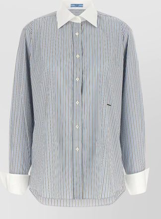 Prada striped cotton poplin shirt