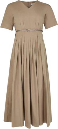 Max Mara Midi Dresses, female, Brown, Size: S Willy Dress