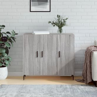 vidaXL Vidaxl - Aparador De Madera De Ingenier&iacute;a Gris Sonoma 90x34x80 Cm
