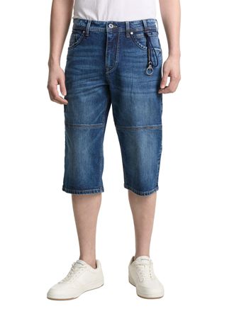 Tom Tailor Jeansshorts TOM TAILOR, Herren, Gr. 30, N-Gr, grau (mid stone), Denim/Jeans, Obermaterial: 98% Baumwolle, 2% Elasthan, unifarben, knielang, Jeans Jean