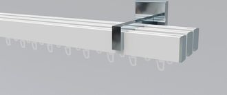 Indeko Gardinenstange »Bern« 3 läufig-läufig Wunschmasslänge Innenlauf Komplett-Set inkl. Gleitern und Montagematerial