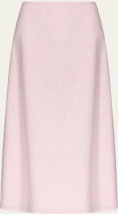 TWP Striped Cotton A-Line Skirt