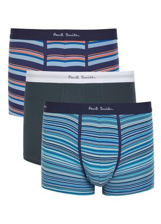 Paul Smith Striped Stretch-cotton Boxer Trunks - set of Three - Multicoloured 1 - XL