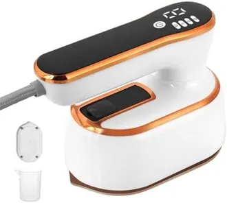 OEM Plancha De Vapor Compacta Para Viajes - Con Pantalla Digital - 1000 W - Dise&ntilde;o Plegable - Dise&ntilde;o En Dorado Y Blanco