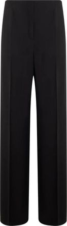 Alberta Ferretti High Waist Straight Broeken - Dames - Straight fit broeken - Zwart - L - Broeken