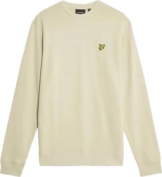 Lyle & Scott Cotton Crew Neck Sweatshirt - Heren - Sweatshirts - Beige - L - Katoen - Hoodies & sweatvesten