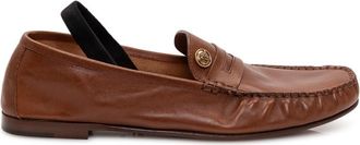 Versace Brown Leather Loafers