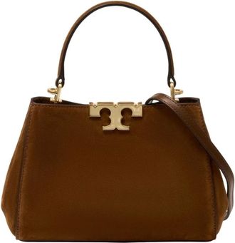 Tory Burch Tory Burch, Handbags, female, Brown, Size: ONE SIZE Mini Eleanor Suede Satchel