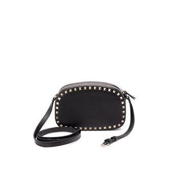 Valentino Garavani Studded Calf Leather Crossbody Bag - Black