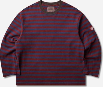 Cav Empt Men s Overdye Stripe Longsleeve T-Shirt Brown