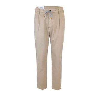 Eleventy Slim-fit Trousers, male, Brown, W31, Brown Jogger Trousers Regular Fit