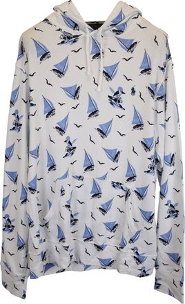 Ralph Lauren Polo Ralph Lauren Boat Print Hoodie in White Cotton