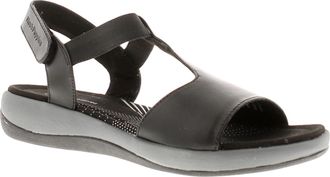 Hush Puppies Hush puppies sylvie dames leren en elastische wedge sandalen zwart