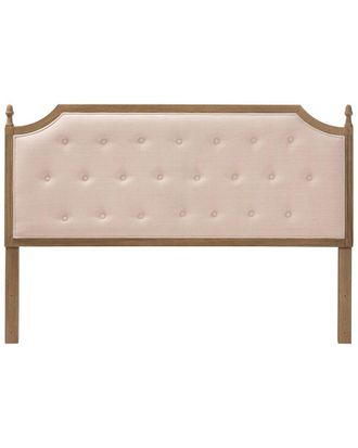 Baxton Studio Lourdes Upholstered Headboard With Solid Wood Frame