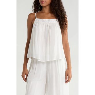 Elan Flowy Cover-Up Camisole in White at Nordstrom, Size Medium