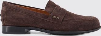 Tod's Mocassino Penny Loafer in pelle scamosciata con tacco basso