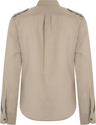 Our Legacy Mens Long-Sleeve Cotton Gauze Shirt Beige