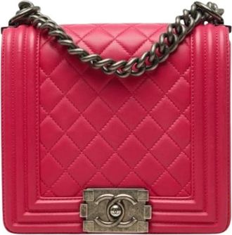 Chanel Pre-owned Vintage Schoudertas - Dames - Vintage Schoudertas - Roze - ONE Size - Leer - Vintage