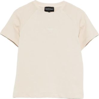 Emporio Armani beige T-shirt - kids - Cotton/Elastane - 10 yrs - Neutrals