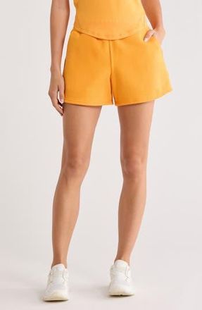 90 Degree by Reflex Varsity Vault Fleece Shorts in Orange at Nordstrom Rack, Size X-Small