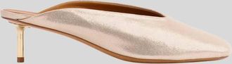 Forte_Forte Womens Metal Heel Metallic Mule In Platinum