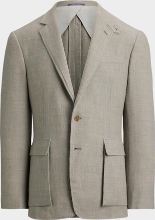 Ralph Lauren Purple Label Men & apos;s Hadley Hand-Tailored Textured Single-Breasted Sport Coat