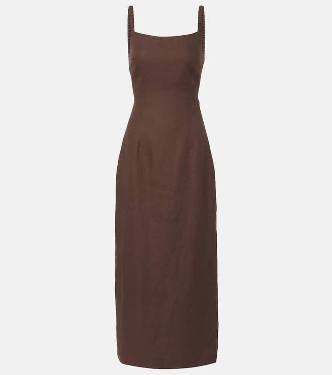 Linen midi dress