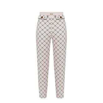 Elisabetta Franchi Diamond Print Cr&ecirc;pe Broek - Dames - Vrijetijds broeken - Veelkleurig - S - Broeken