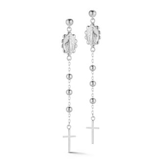 Glaze Jewelry Sterling Silver Rosary Drop Earrings