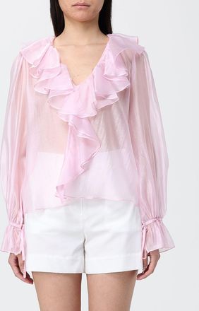 Hanita Blusa Hanita in chiffon con rouches