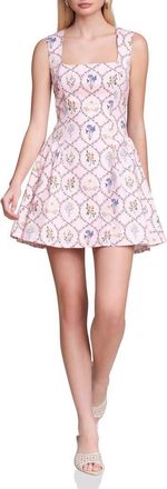 Avec Les Filles Floral Fit & Flare Minidress in Bloom Felicity at Nordstrom, Size 12