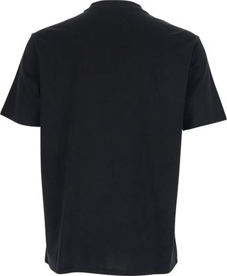 Emporio Armani Mens T-Shirt Crew Neck Black Cotton T-Shirts And Polos