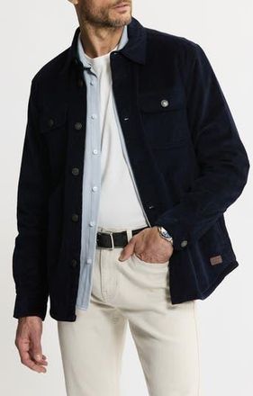 J.A.C.H.S. Stretch Cotton Corduroy Faux Shearling Lined Jacket in Navy at Nordstrom Rack, Size Medium