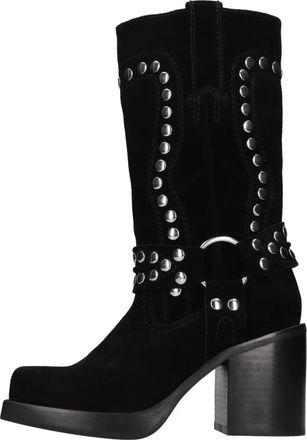 Jeffrey Campbell Juvenile-S - Dames - Laarzen met Hak - Zwart - 41 EU - Leer - Schoenen