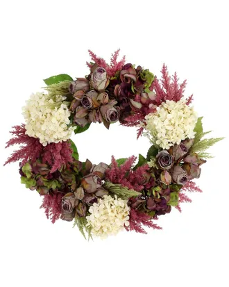Creative Displays Inc. Handmade Fall Hydrangea & Pampas Arrangement In Fiberstone Planter