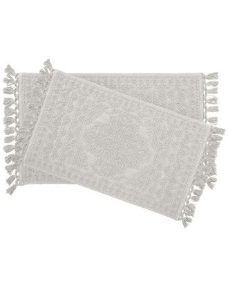 French Connection Nellore 2Pc Fringe Cotton Bath Rug Set