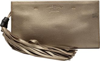 Gucci Pre-owned Gucci Metallic Calfskin Bamboo Tassel Clutch Ladies LC2T7MWH331Y8690