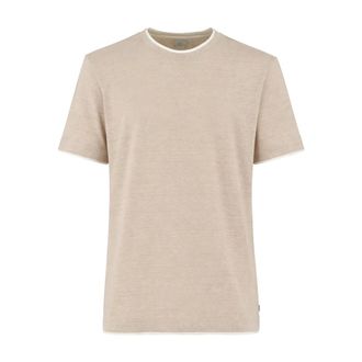 Eleventy T-Shirts, male, Beige, Size: 2XL Short-sleeved T-shirt