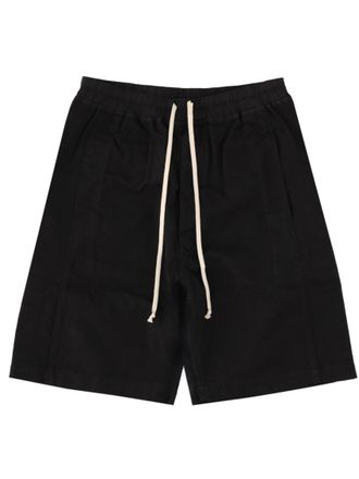 Rick Owens Black Solid Shorts