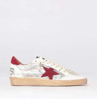 Golden Goose Sneakers Ball Star Golden Goose in pelle crackl&egrave; e nylon laminato