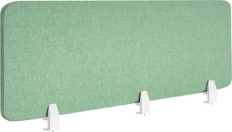 Beliani Panel Separador Ac&uacute;stico Escritorio Pet Tapizado En Tela 180 X 50 Cm Verde Split