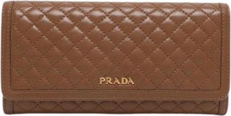 Prada Pre-owned Wallets, female, Brown, Size: ONE SIZE Pre-owned Vintage Wallet